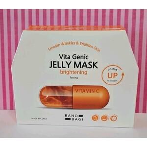 Bano Bagi Face Mask Vita Genic Jelly Face Mask Brightening 1 Box 10 Sheets
